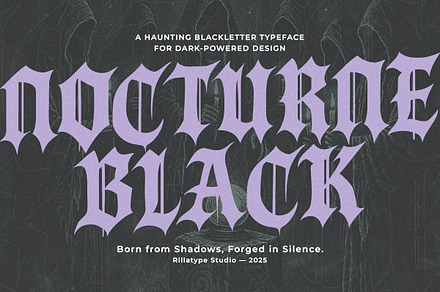 Nocturne Black — Gothic Horror Font, a Blackletter Font by Rillatype