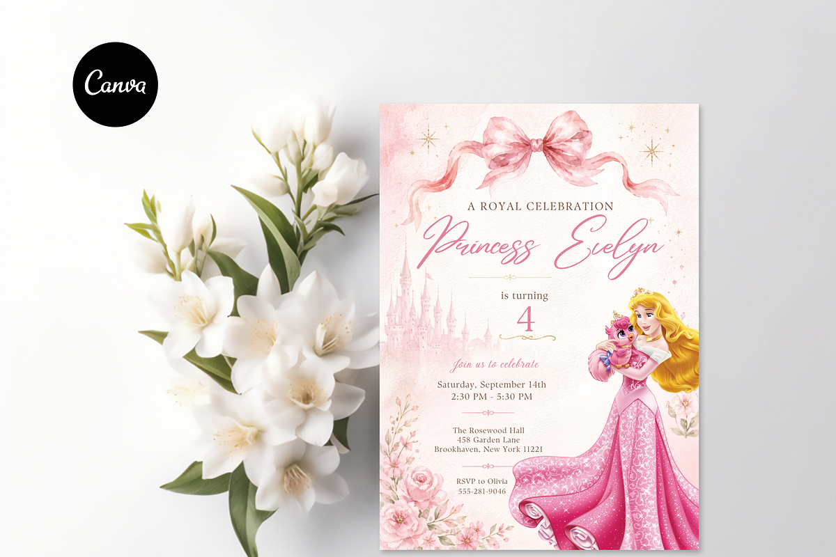 Princess birthday invitation, an Invitation Template by heynomi (Photo 19 of 19)