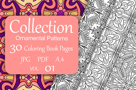 Patterns for coloring PDF,JPG vol-01