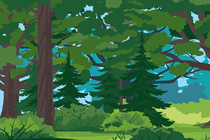 European forest nature landscape