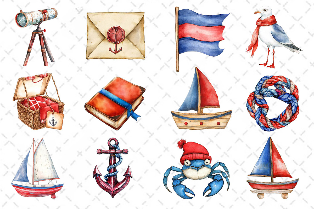 Vintage Nautical Clipart, an Illustration by Dream Creation (Photo 4 of 5)
