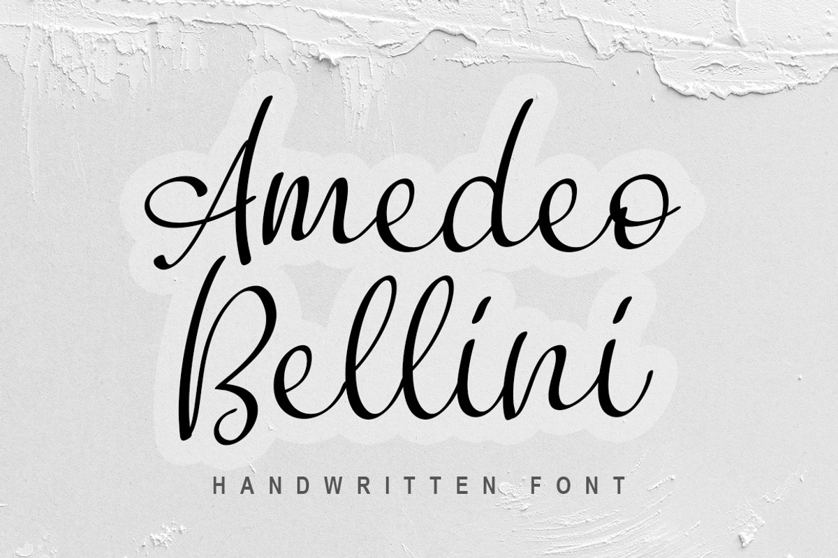 Amedeo Bellini - Handwritten Font, a Script Font by Fonteca