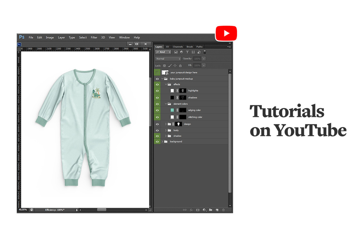 Baby Jumpsuit Mockups, an Apparel Mockup by rebrandy (Photo 8 of 9)