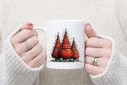 Whimsical Christmas Trees Clipart, an Illustration by designcity5 (Thumbnail 5 of 5)