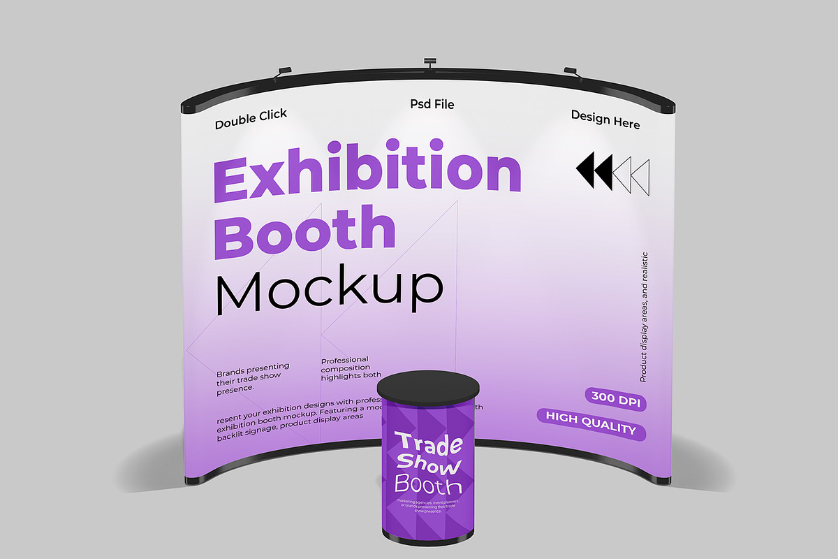 Exhibition Booth Mockup, an Advertising Mockup by Permadi Creative (Photo 4 of 5)