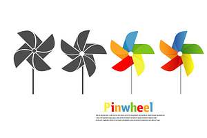 Pinwheel Icon Vector Set