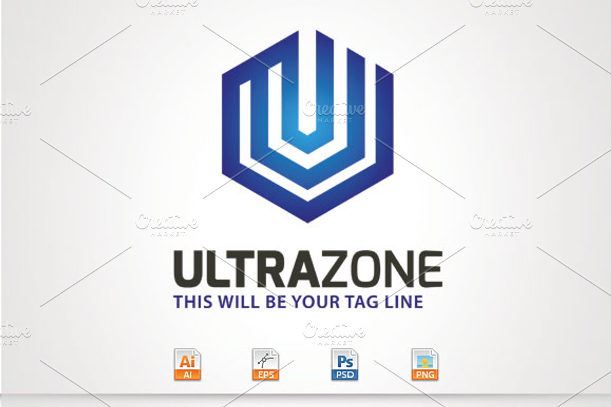 Ultra Zone,U Letter Logo, a Branding & Logo Template by stock6design (Photo 1 of 2)