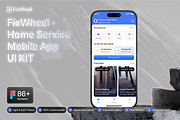 FixWheel - Home Service App Ui Kit, an UI Kit Template by floxui (Thumbnail 1 of 9)