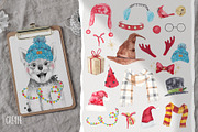 CHRISTMAS BABIES watercolor set, an Animal Illustration by Natali Smolova (Thumbnail 5 of 8)