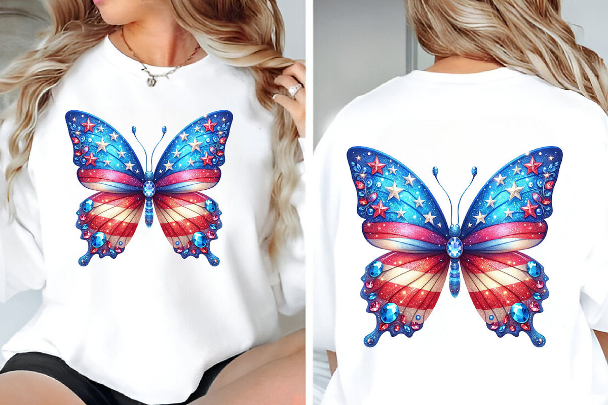 American Butterfly Patriotic Design, an Illustration by Designworld (Photo 4 of 7)
