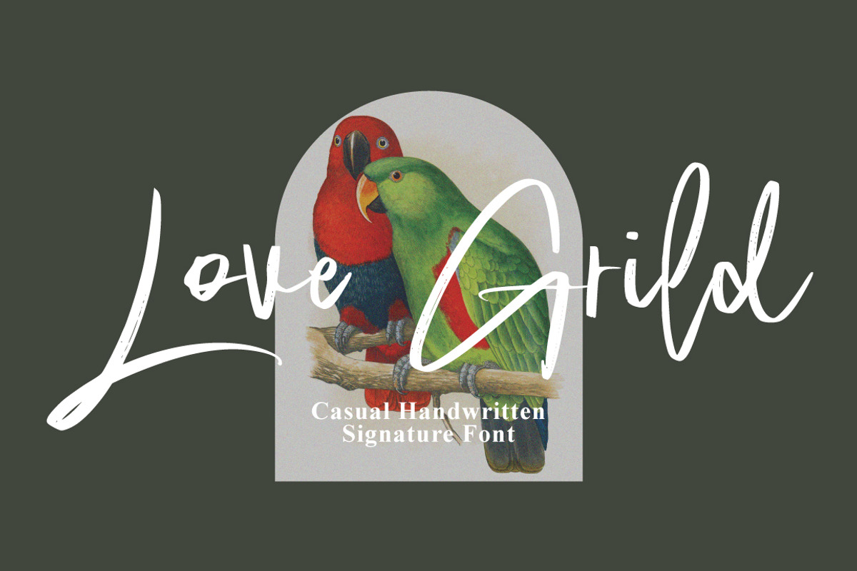 Love Grild Signature, a Handwritten Font by executypeStudio (Photo 1 of 10)