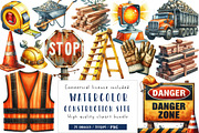 Construction Site Watercolor, an Illustration by CreationArt (Thumbnail 1 of 5)