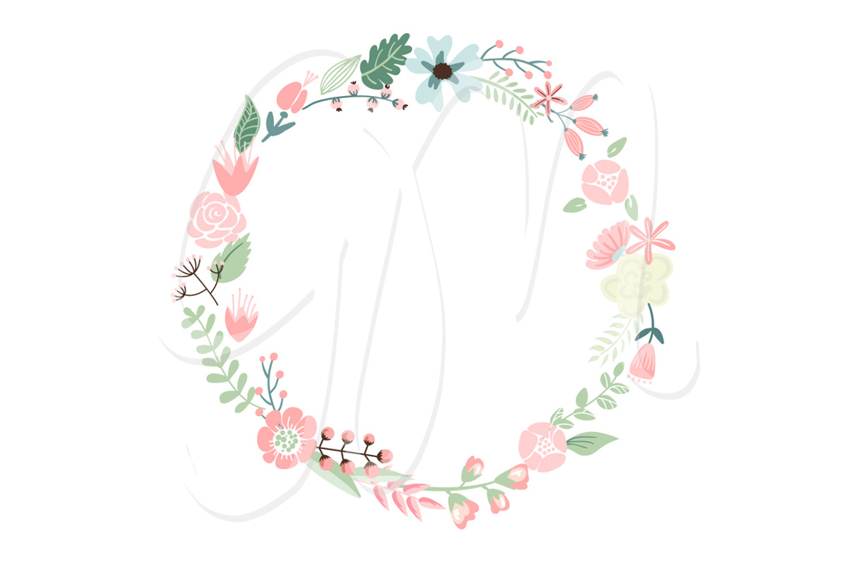 Wedding Floral clipart, Wreath heart, an Illustration by GraphicMarket (Photo 4 of 5)