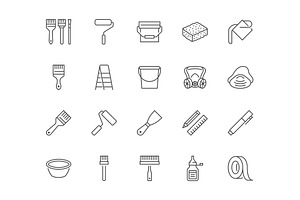 Painter Line Icons