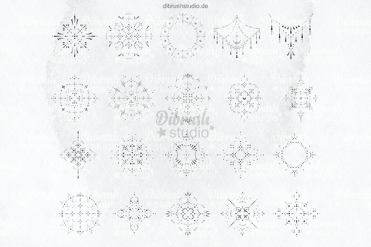 Procreate Ornament Tattoo Stamps, a Brush Add-On by DiBrush Studio (Photo 7 of 9)