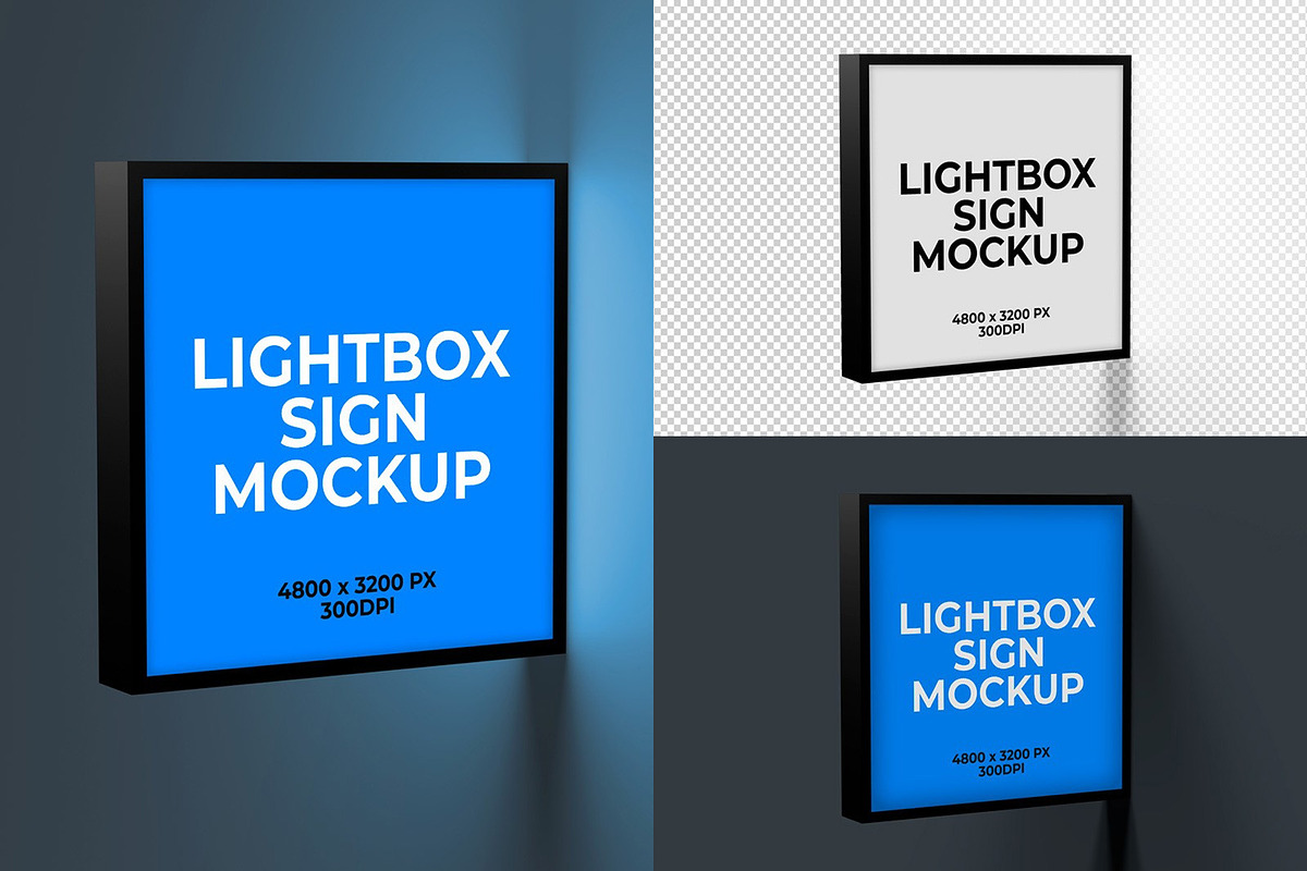 Lightbox Sign Mockup, an Advertising Mockup by Medialoot (Photo 1 of 7)