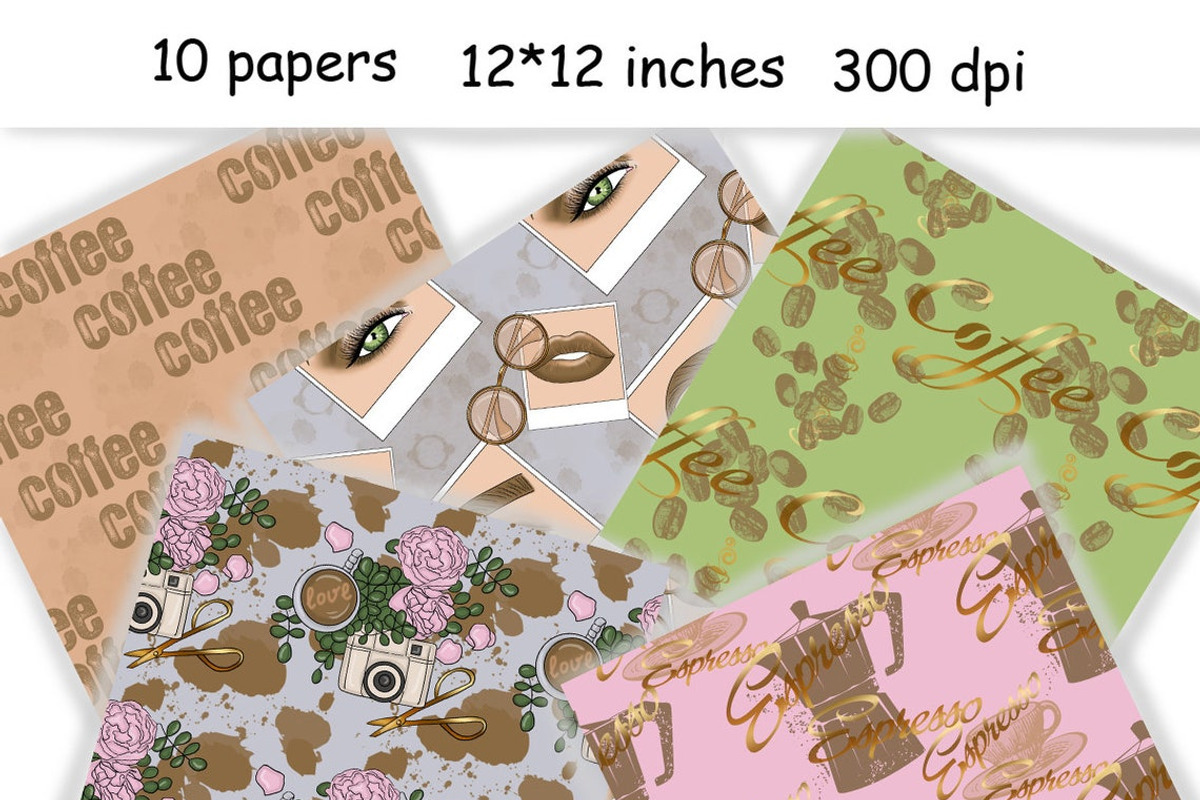 Coffee Pattern, a Pattern Graphic by GlamArtZhanna (Photo 2 of 3)