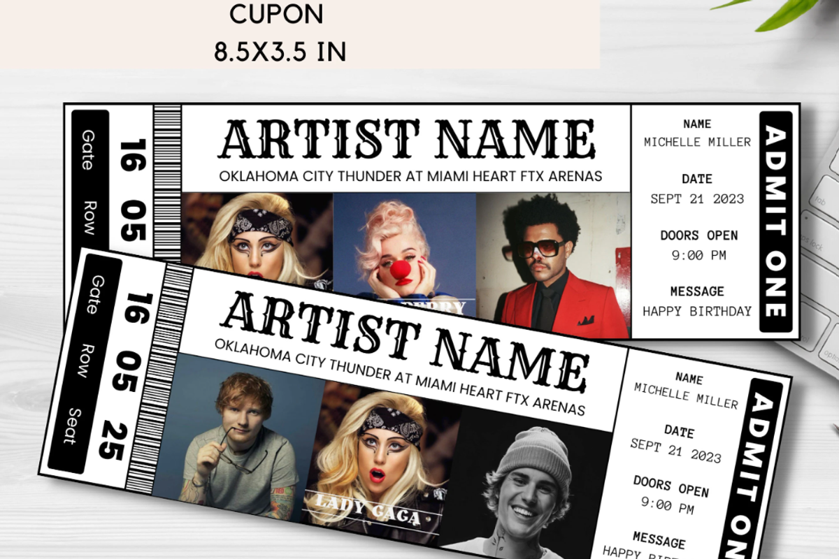 Editable Concert Ticket Template, an Invitation Template by YasdeyDesigns (Photo 8 of 9)
