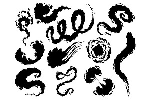 Smoke cloud icons in different forms, an Object Illustration by the8monkey