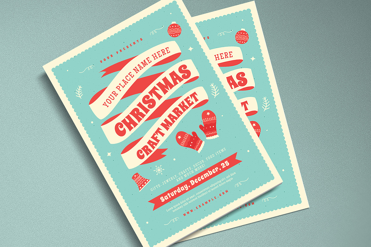 Christmas Craft Market Flyer, a Flyer Template by Guuver (Photo 3 of 3)