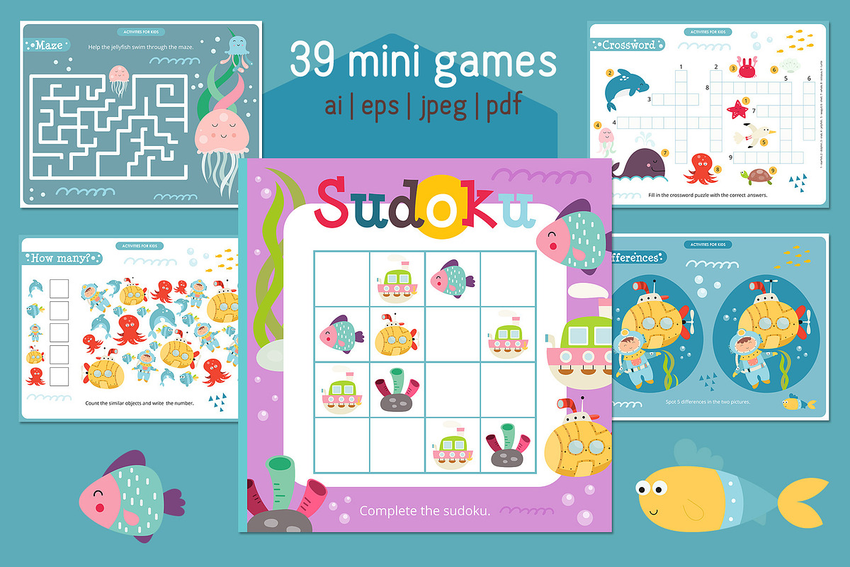 Under the Sea Activity Book for Kids, an Education Illustration by Nursery Art (Photo 3 of 8)