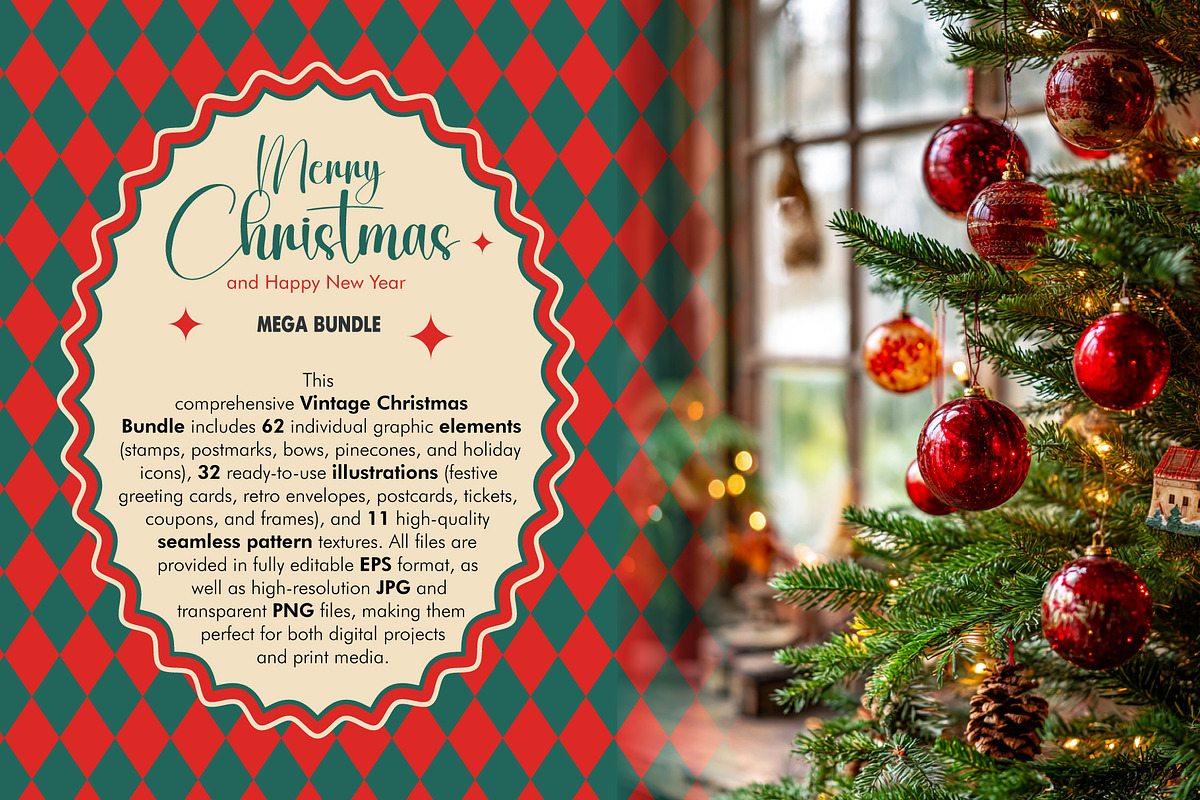 Nostalgic Christmas Mega Bundle, a Seasonal Illustration by Nearbirds (Photo 2 of 12)