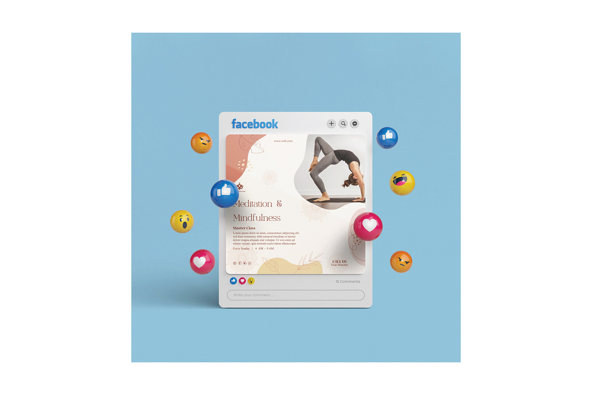 Editable Yoga Class Flyer Template, a Flyer Template by YUDesignStore (Photo 6 of 6)