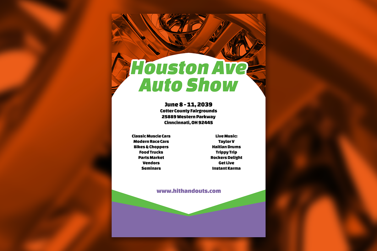 Car Show Animated Handout Template, a Marketing Template by Hit Pictures (Photo 3 of 4)
