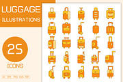 Luggage and Travel Bag Icons, an Icon by Designfour (Thumbnail 1 of 6)