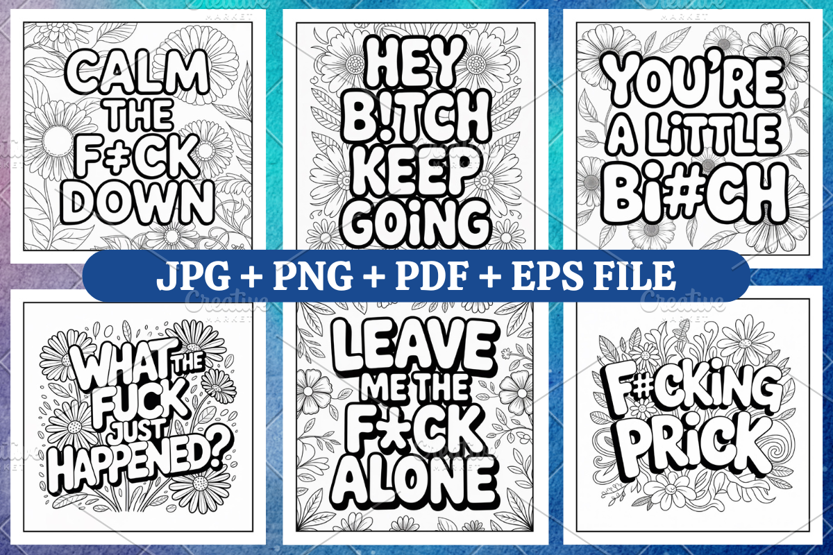 Adult Swear Word Coloring Book, an Illustration by Coco Bloom (Photo 2 of 4)