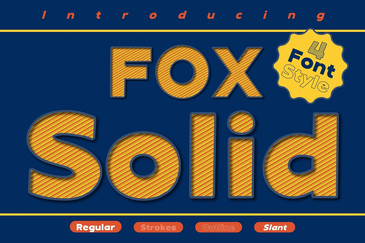 Fox Solid: 4 Font Style, a Symbol Font by Fox7 By Rattana (Photo 1 of 12)