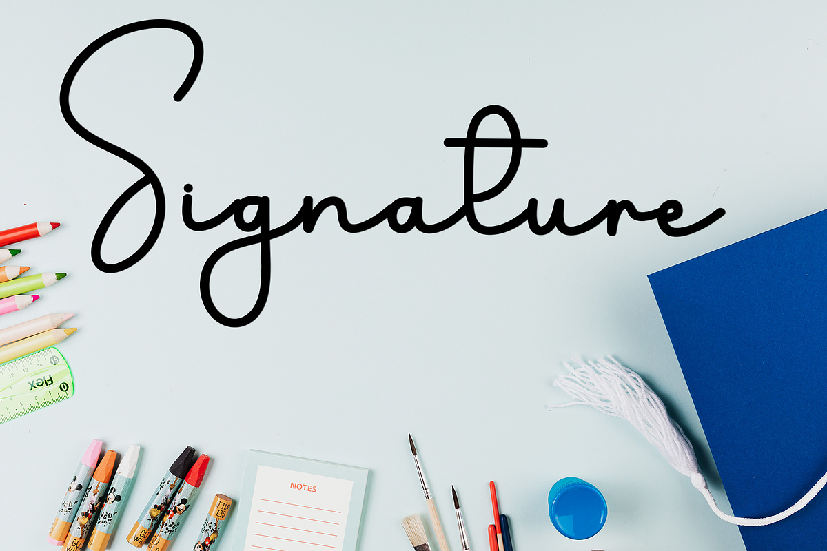 Simple Background, a Handwritten Font by InermediaSTUDIO (Photo 5 of 8)