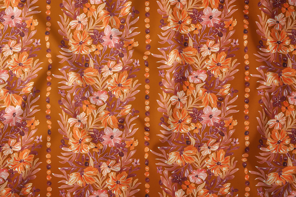 Vertical Fall Flora Seamless pattern, a Pattern Graphic by SirenaArt (Photo 5 of 16)
