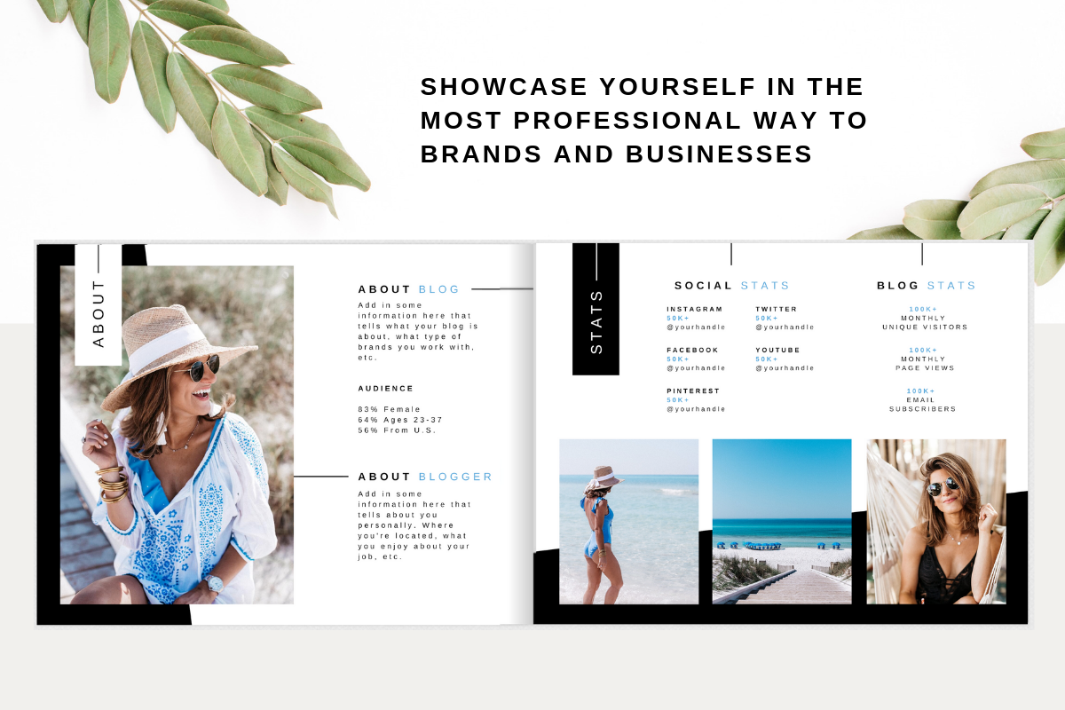 Media Kit/Blogger Proposal, a Presentation Template by Just Like White Creative (Photo 2 of 4)