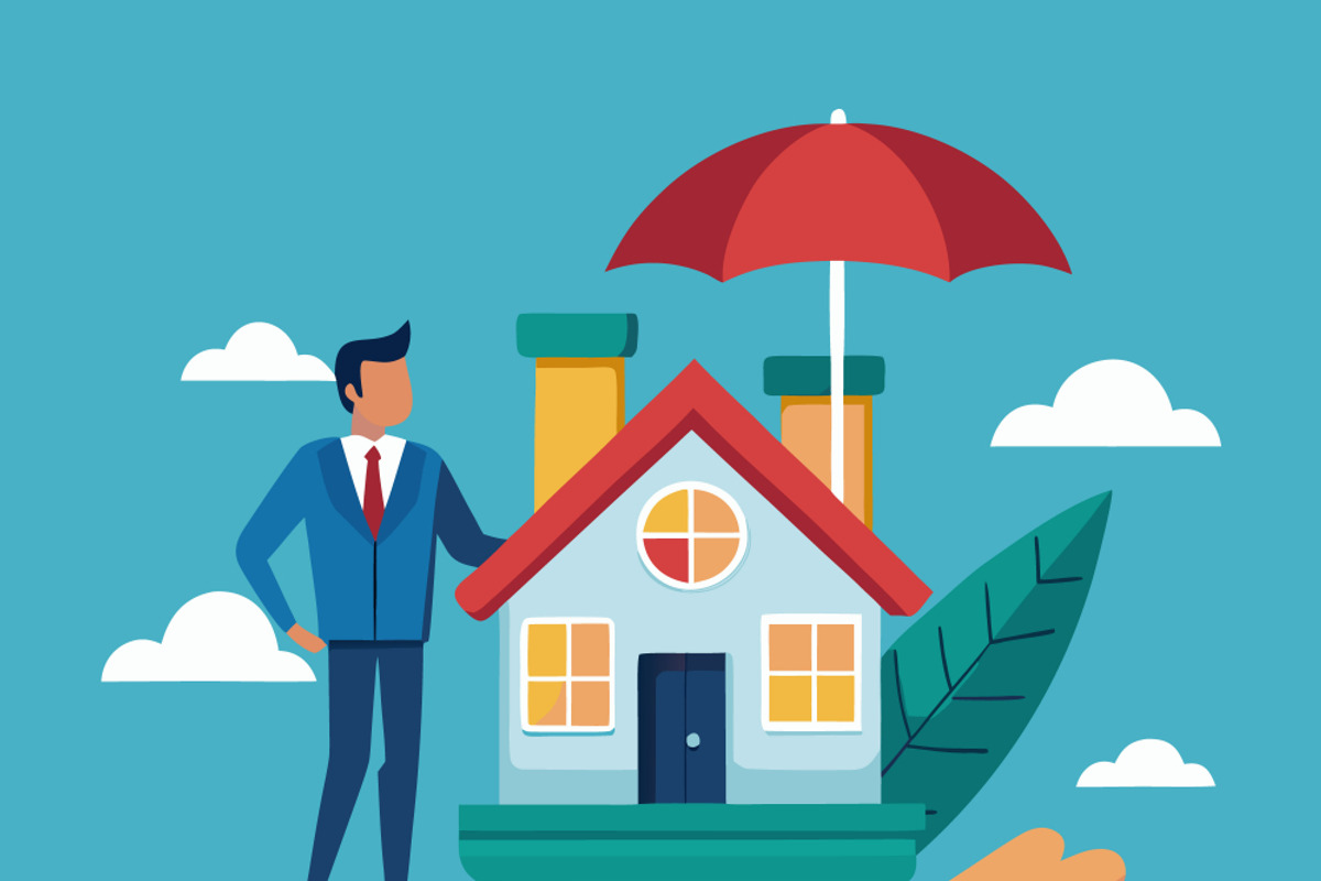 Man in Suit Holding House, a Person Illustration by SouravDesign (Photo 3 of 3)
