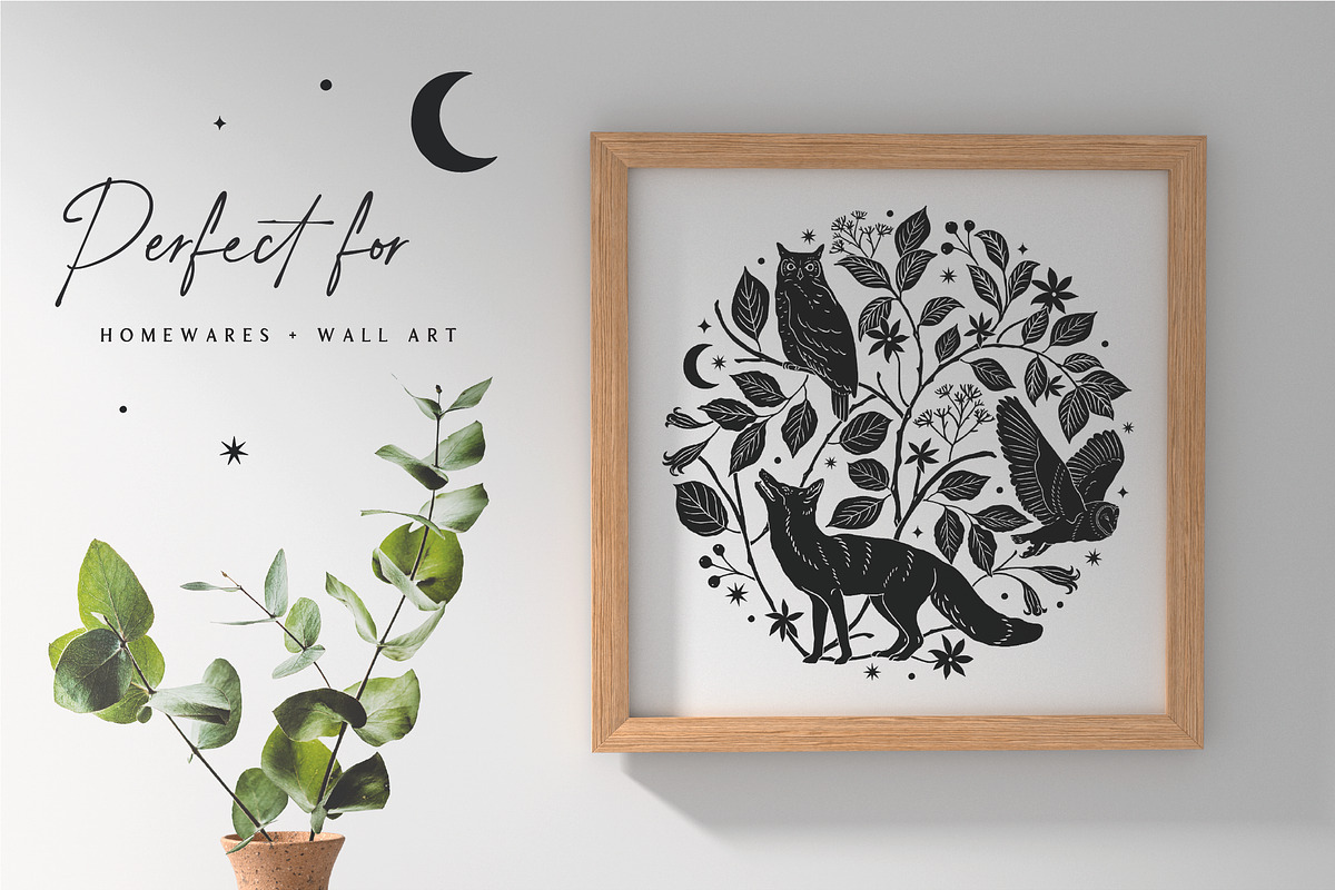 Woodland Wonders: 2 in 1 Graphic Set, a Decorative Illustration by rouxsupplyco (Photo 22 of 32)