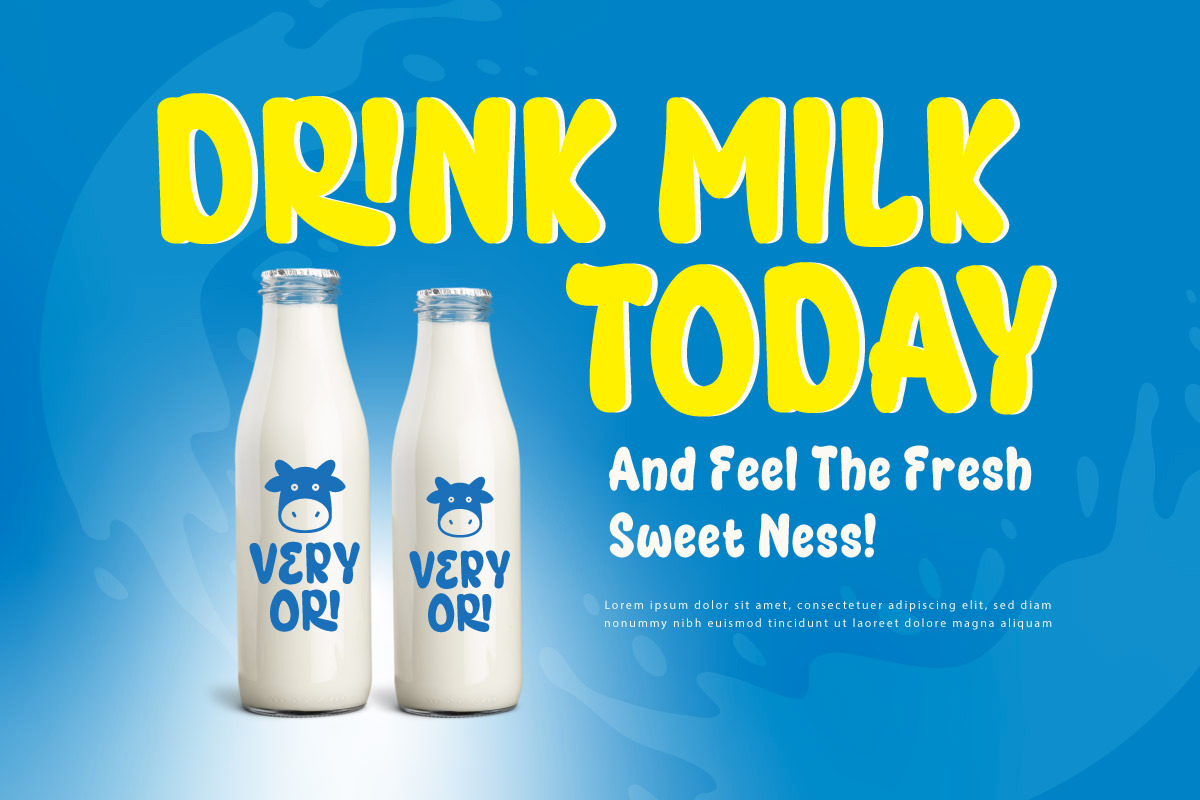 Kastrie - Milk Display Font, a Sans Serif Font by twinstd (Photo 4 of 9)