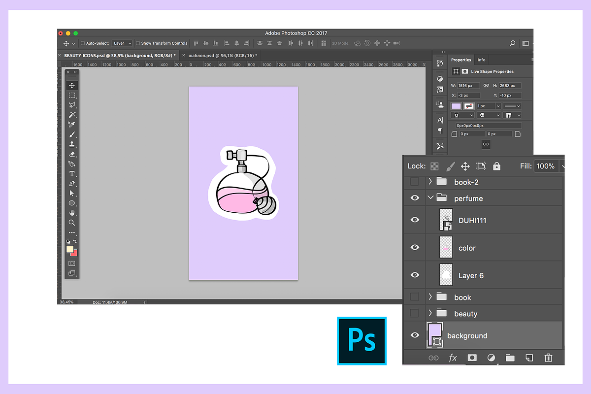 18 Instagram Icons BEAUTY PACK, a Social Media Template by Kristina Dubnovitskaya (Photo 5 of 6)
