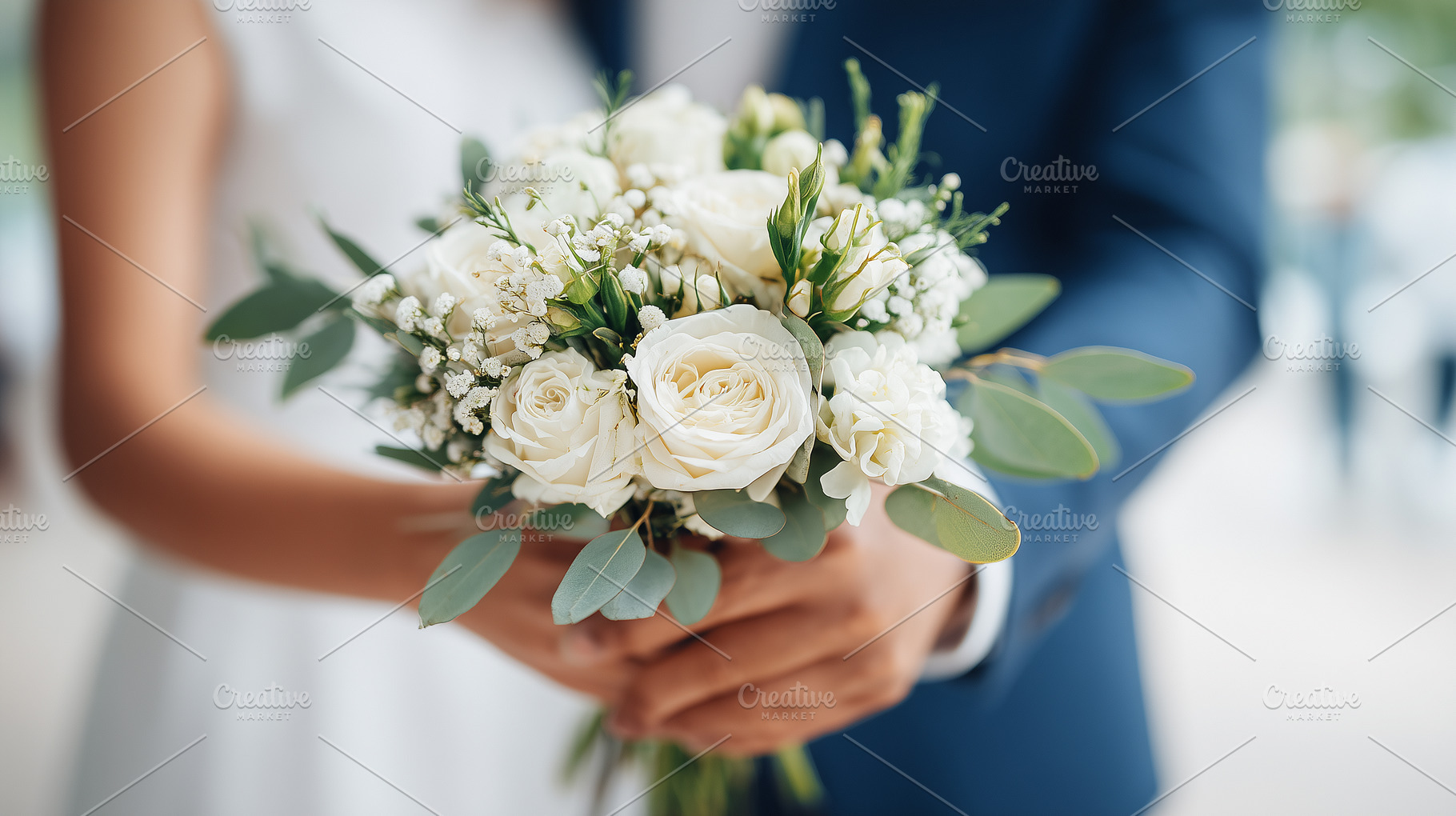 Close up of a bride and groom hold, a Person Photo by MistyDay