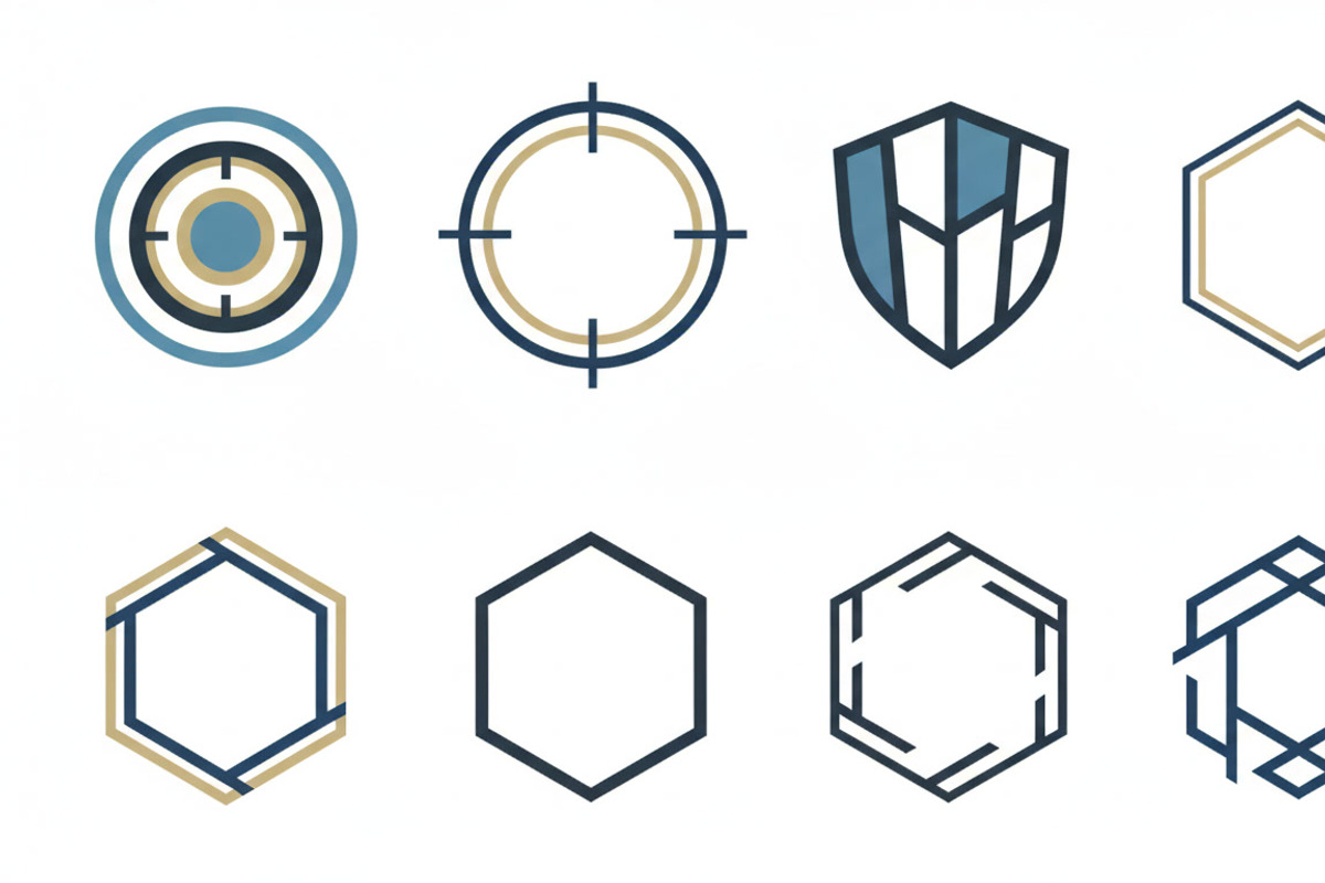 24 Minimal Geometric Logo Frames, an Emoji Icon by adenpinkstore (Photo 6 of 12)