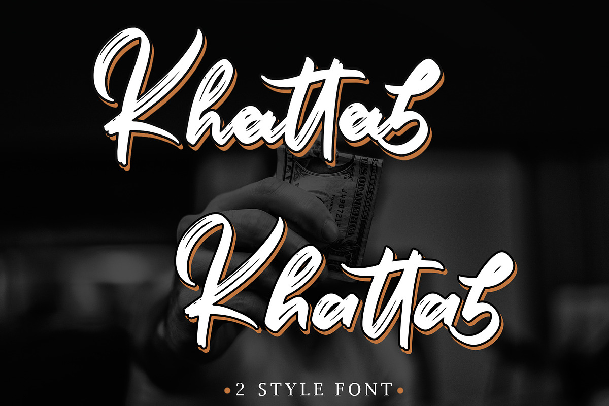 Khattab Brush Font | Font Duo preview 2