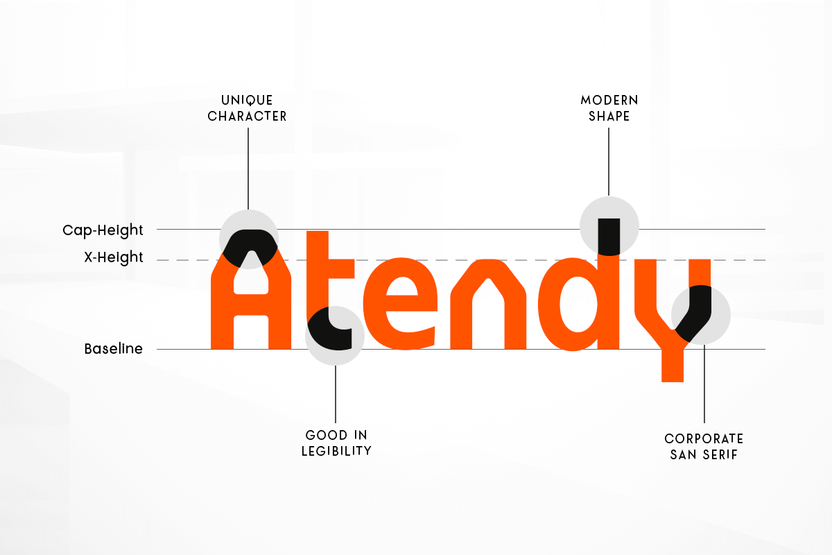 Atendy Modern Unique Sans Serif Font, a Sans Serif Font by TokoPress (Photo 9 of 12)