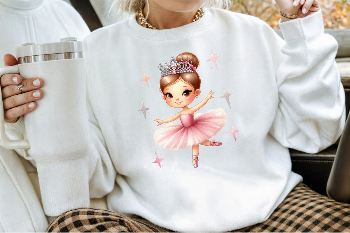 Adorable Ballerina Girls Clipart Bun, an Illustration by Sublimation Artist (Photo 4 of 6)