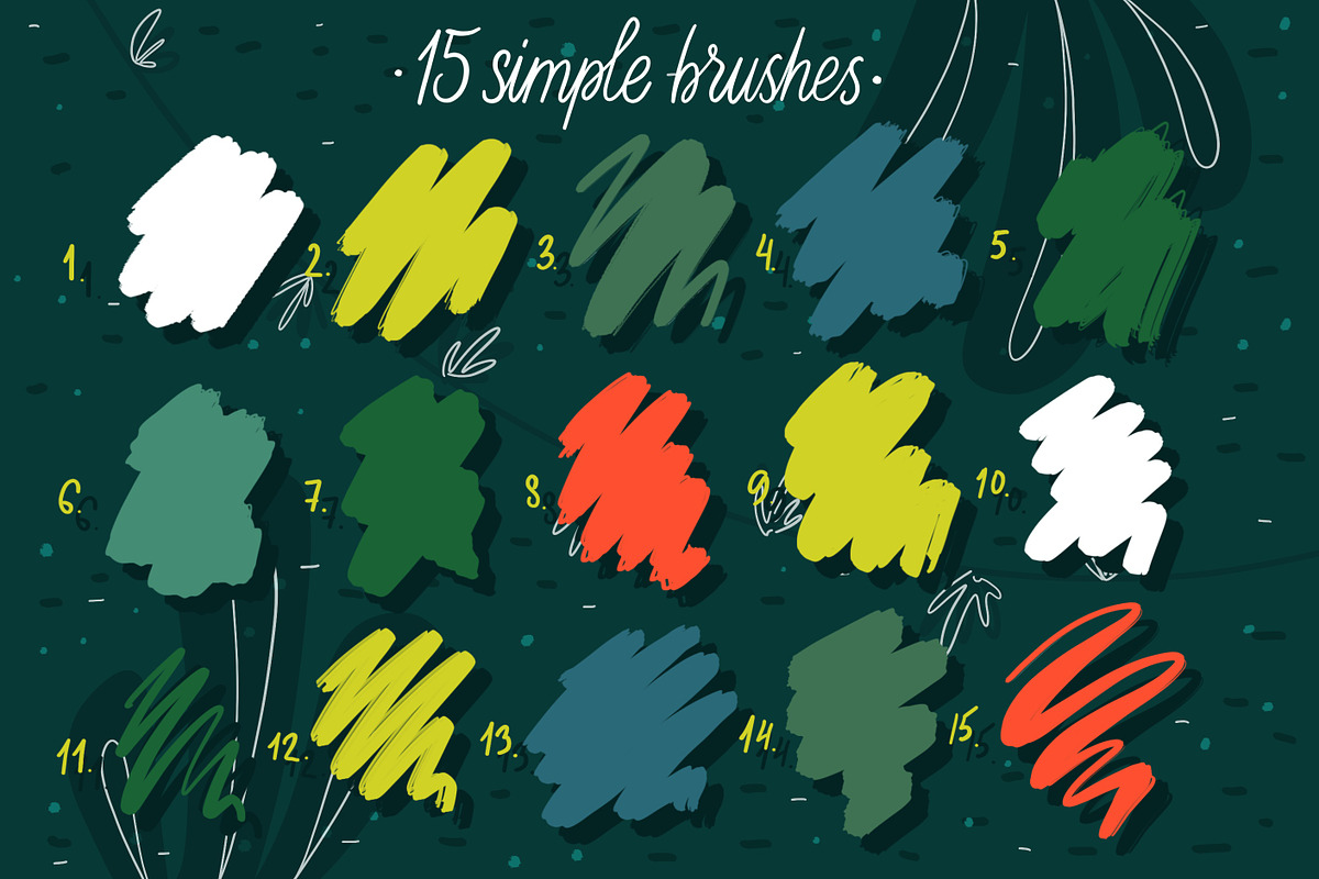 15 Ink Brushes for Procreate., a Brush Add-On by Wewhitelist (Photo 4 of 5)