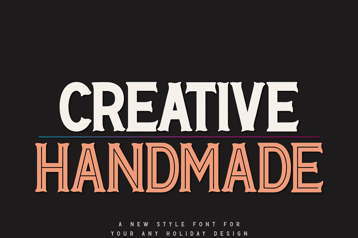 Creative Handmade - Display Font, a Serif Font by MaxArt Foundry (Photo 1 of 15)
