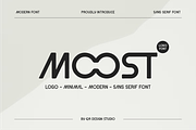 Moost - Futuristic & Logo Font, a Sans Serif Font by QR Design Studio (Thumbnail 1 of 7)