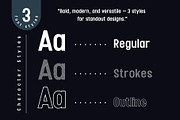 Fox Rivea: 3 Font Styles, a Sans Serif Font by Fox7 By Rattana (Thumbnail 2 of 13)