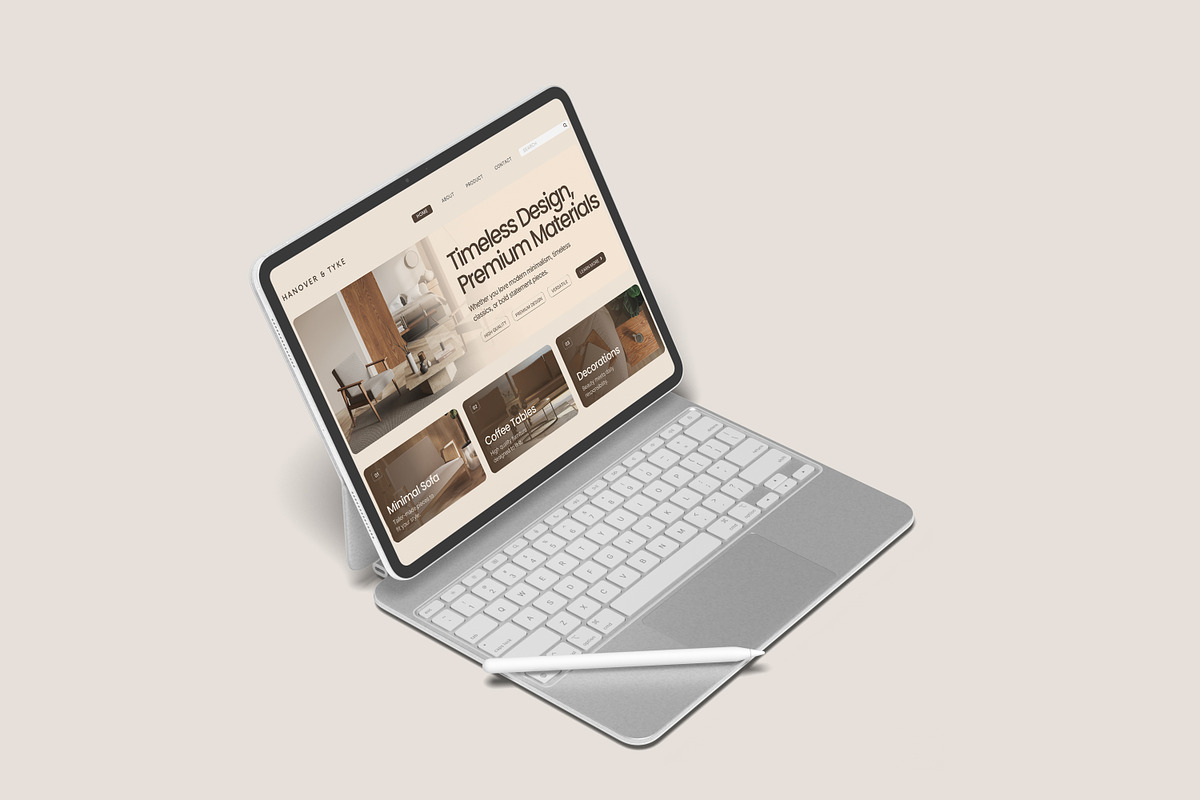 iPad Pro Screen mockup, an iPad Mockup by ulfatunnazira (Photo 3 of 7)