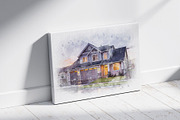 Watercolor House Painting Art Effect, an Action Add-On by MRI STUDIO (Thumbnail 4 of 17)