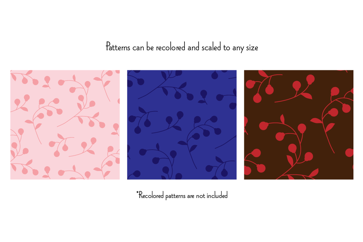 Seamless Pink Retro Florals & Dots preview 6